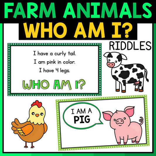 Farm Animals Who Am I Riddles | Classroom Brain Break Activity