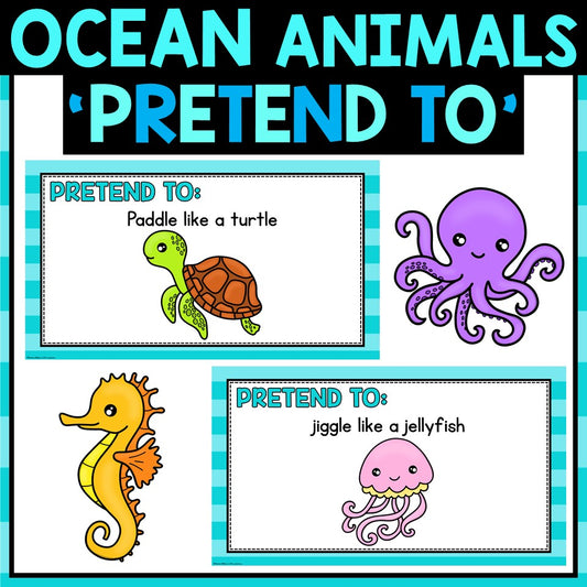 Ocean Animals Movement Activity | Pretend To Classroom Brain Break