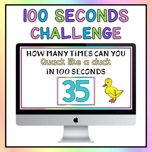 100 Seconds Challenge | 100th Day of School Activity