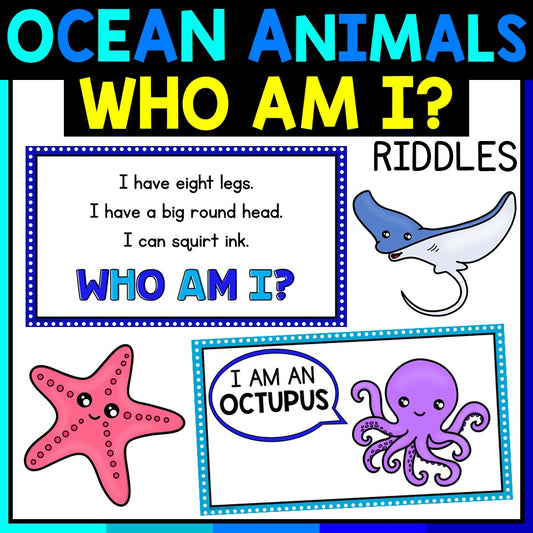 Ocean Animals Who Am I Riddles | Classroom Brain Break Activity