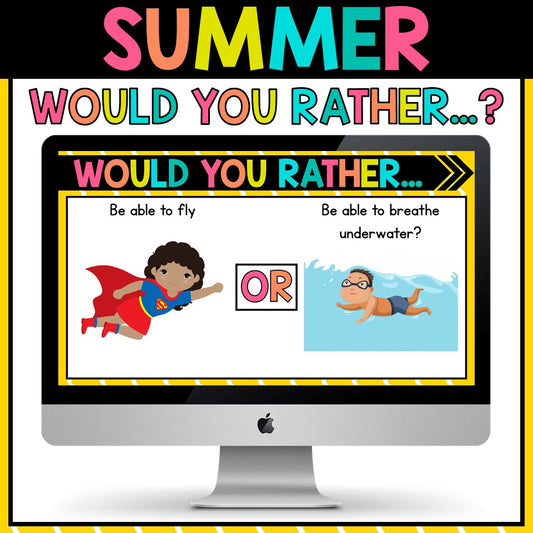 Summer Would You Rather Questions | Classroom Brain Break Activity