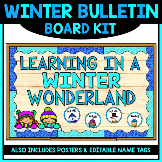 Winter Bulletin Board & Name Tags