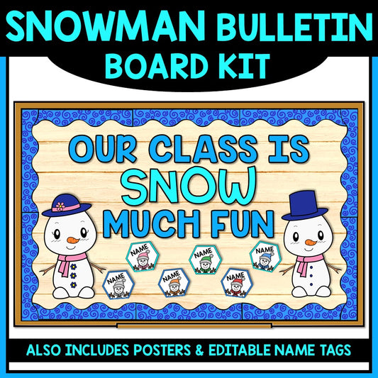 Winter Snowman Bulletin Board & Name Tags